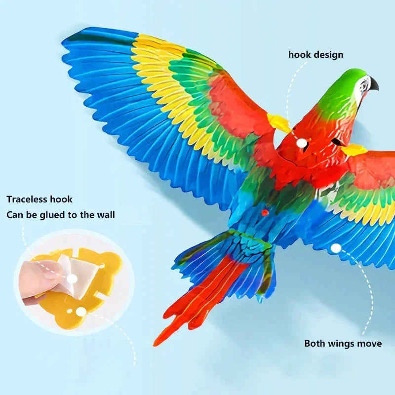 Interactive Flying Bird Cat Toy – Electric Teaser with Rope & Scratch Stick