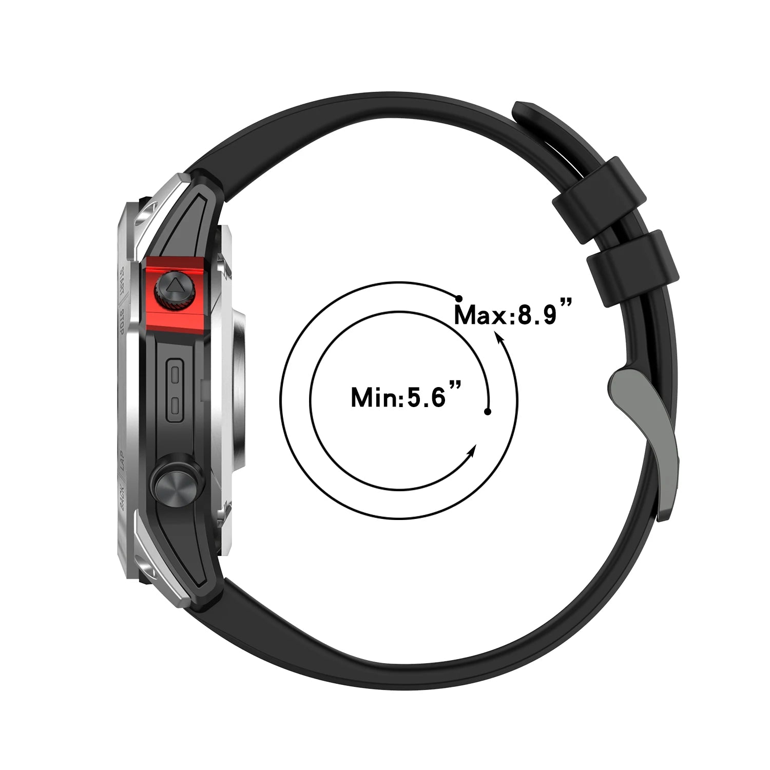 Premium QuickFit Silicone Sport Band for Garmin Fenix 7/6/5 Series | Durable Replacement Strap (20mm, 22mm, 26mm)