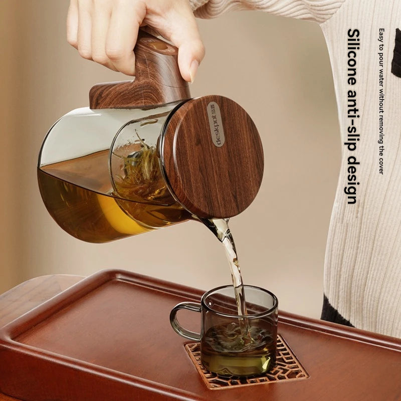 Magnetic Glass Teapot with Infuser – Elegant Smart Tea Maker for Perfect Brewing
