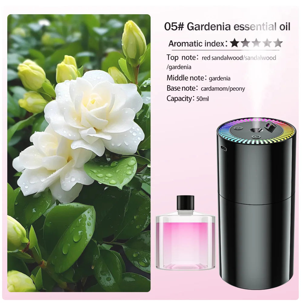 Rechargeable 7 color light Star Light 5 speed portable car Aromatherapy machine Essential oil diffuser Home Air Purifier Pro