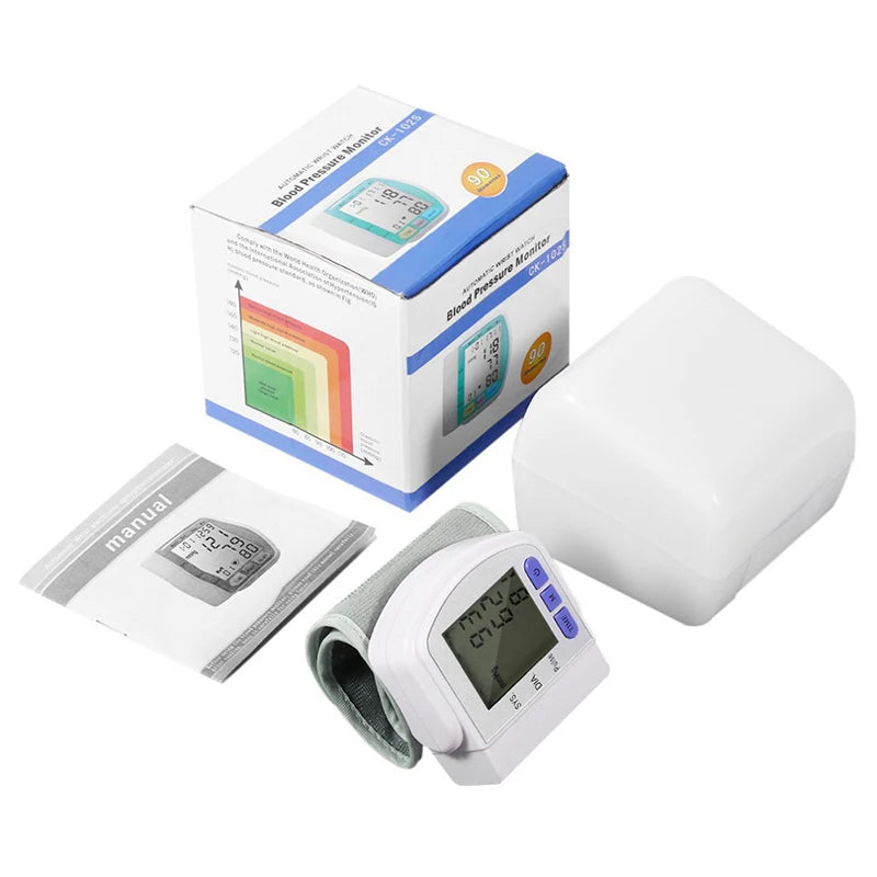 Digital Wrist Blood Pressure Monitor – Automatic Heart Rate & Pulse Meter