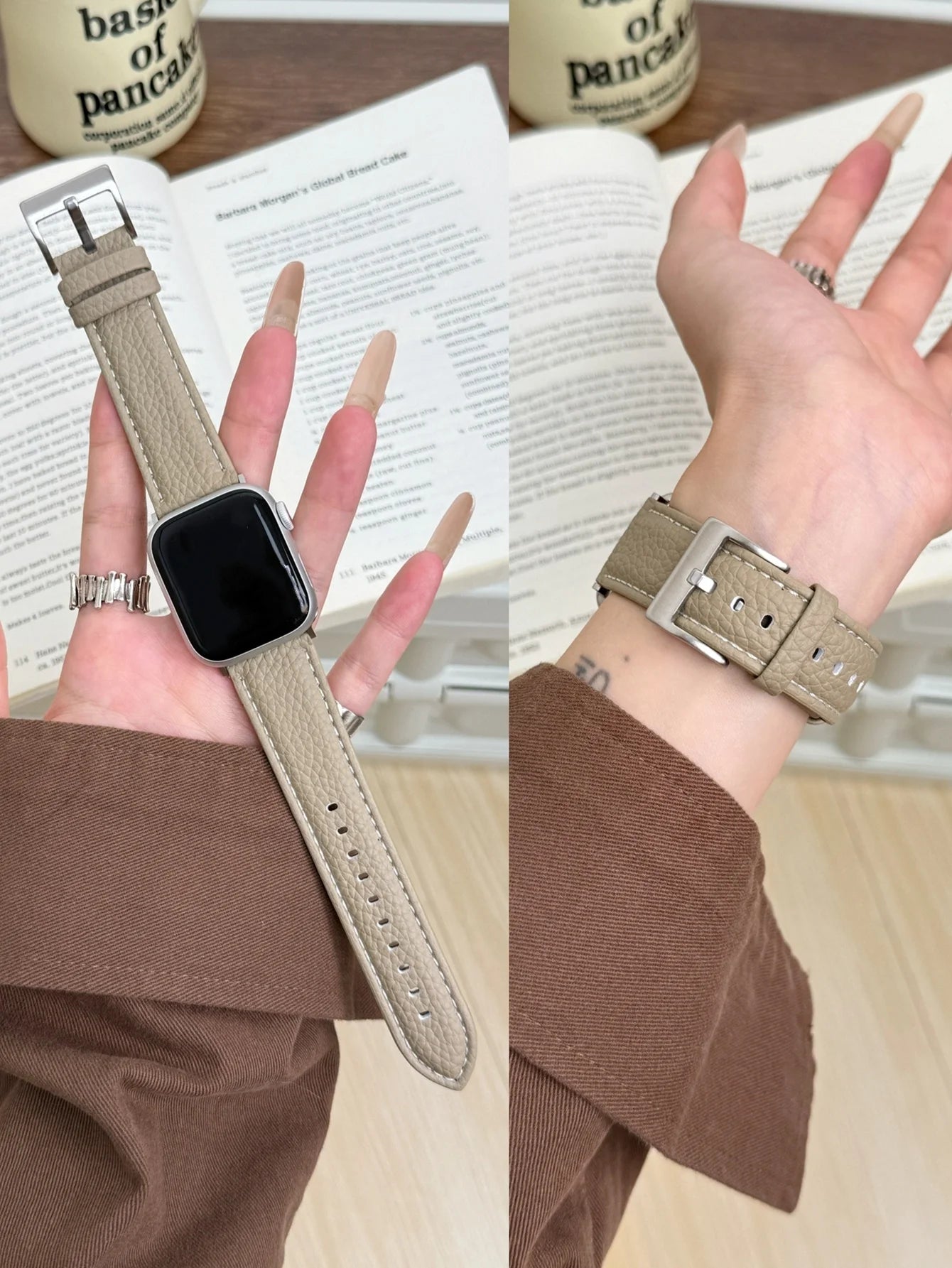 Genuine Leather Loop Band for Apple Watch | Slim Elegant Replacement Strap for Series 1-11, SE & Ultra (38mm - 49mm)