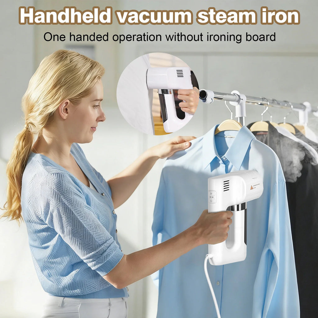 1200W Handheld High-Pressure Steam Iron | 3500Pa Suction, 30S Fast Heat-up (108ml)
