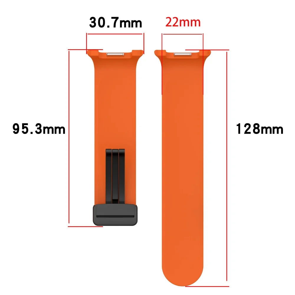 Samsung Galaxy Watch Magnetic Silicone Sport Band | Premium D-Buckle Strap for Galaxy Watch Series (40mm, 44mm, 46mm)
