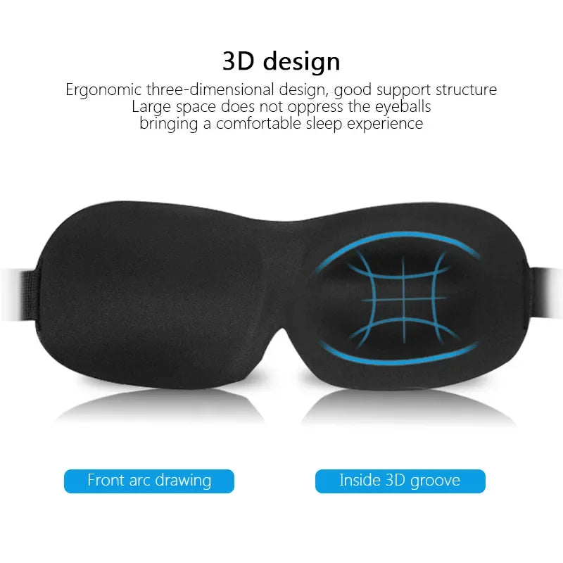 Comfortable Lightweight Eye Cover | Soft 3D Contoured Sleeping Mask & Breathable Eye Shade