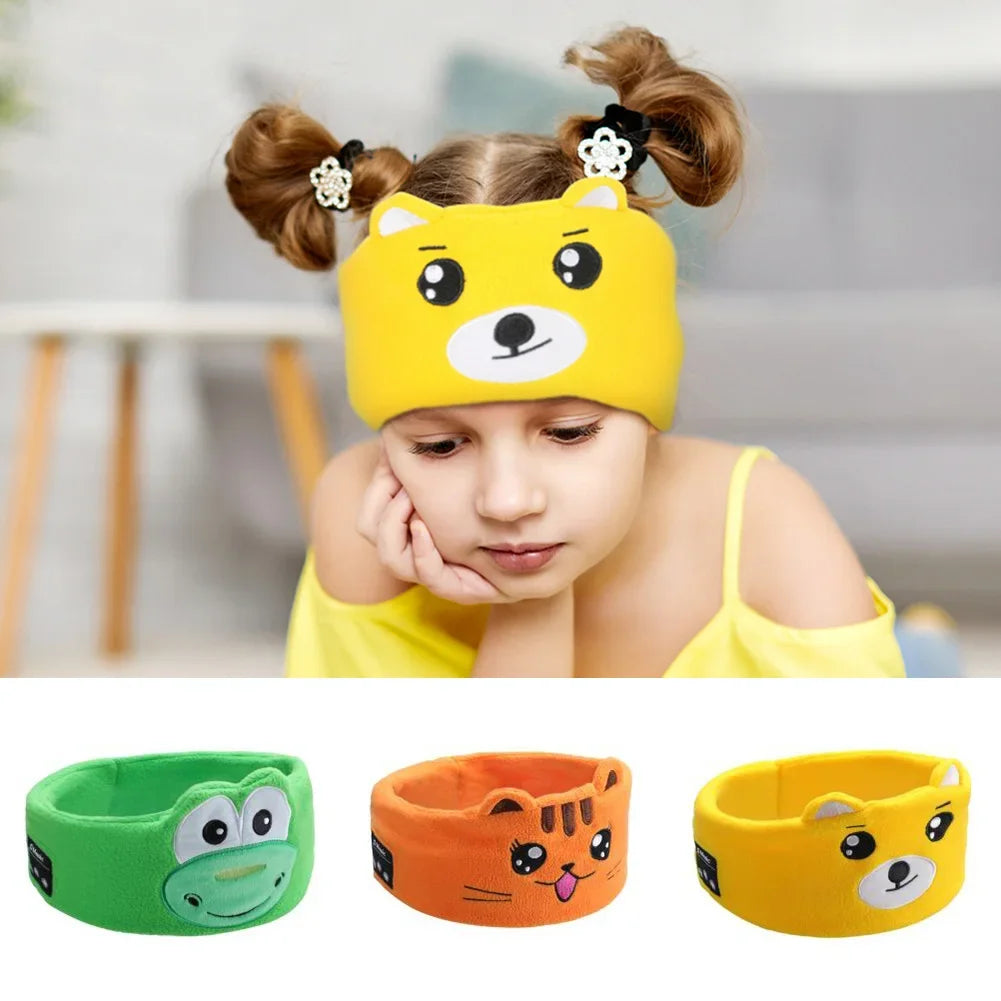Kids Bluetooth Headphone Sleep Mask | Soft Wireless Music Headband for Children