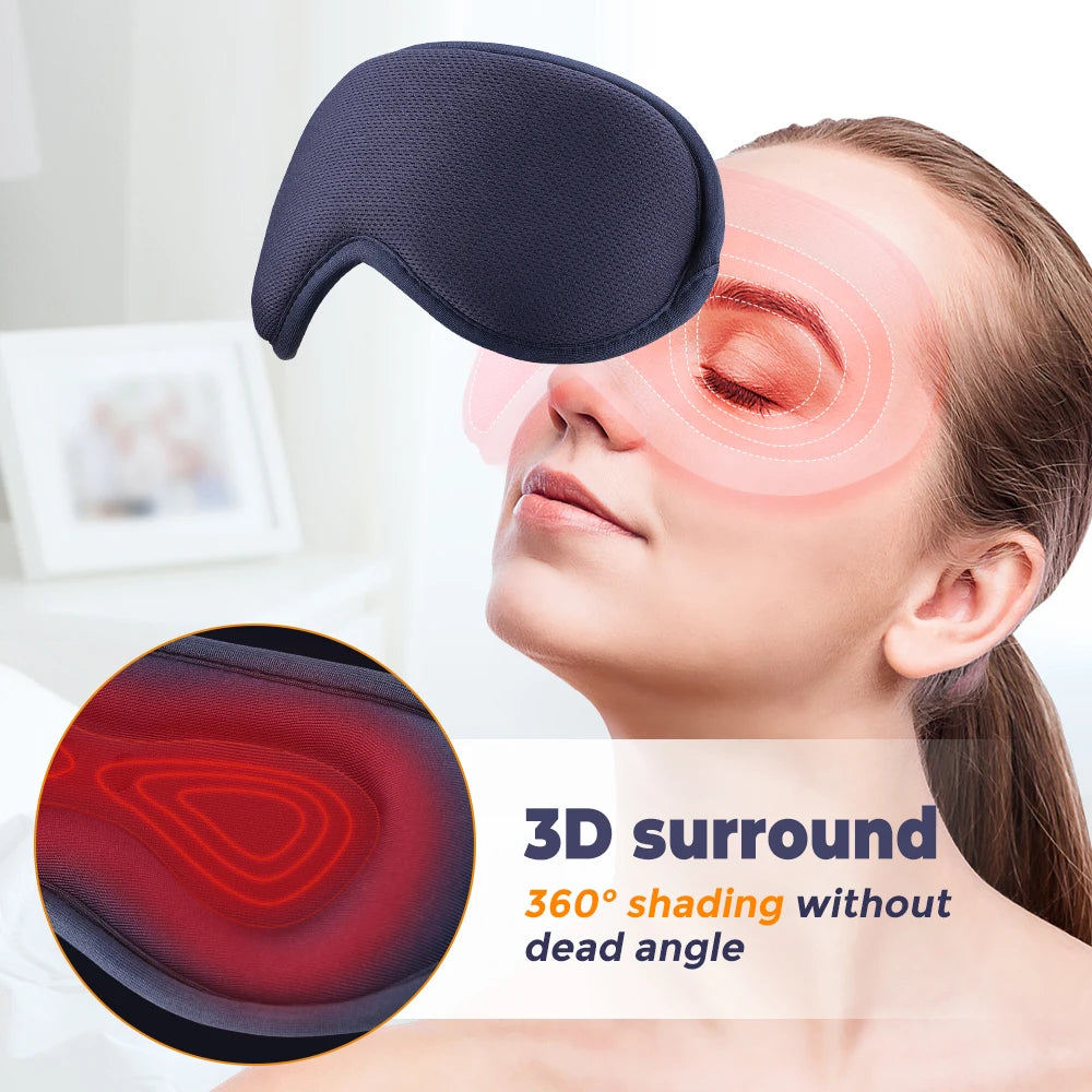 USB Heated Hot Compress Eye Mask | Digital Temperature Control Eye Shade for Dry Eyes & Strain Relief