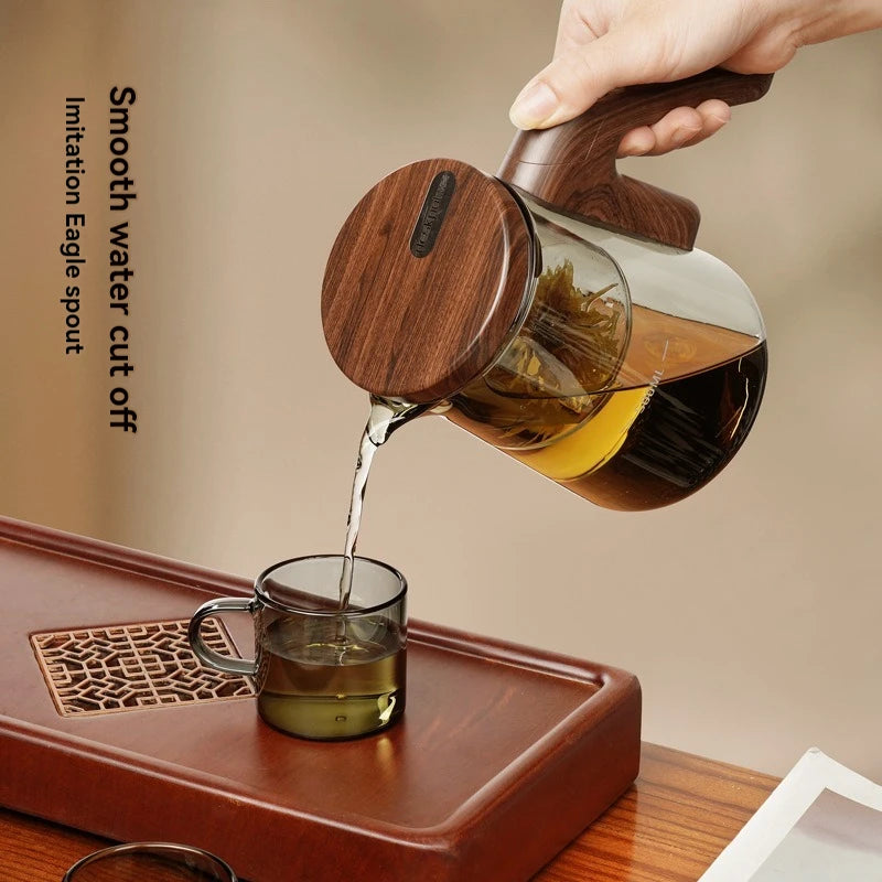 Magnetic Glass Teapot with Infuser – Elegant Smart Tea Maker for Perfect Brewing