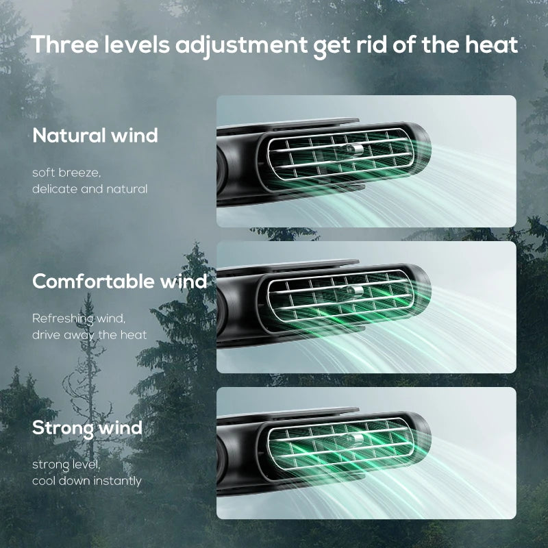 Portable Car Seat Cooling Fan USB Powered Rear Backrest Air Circulation Vent