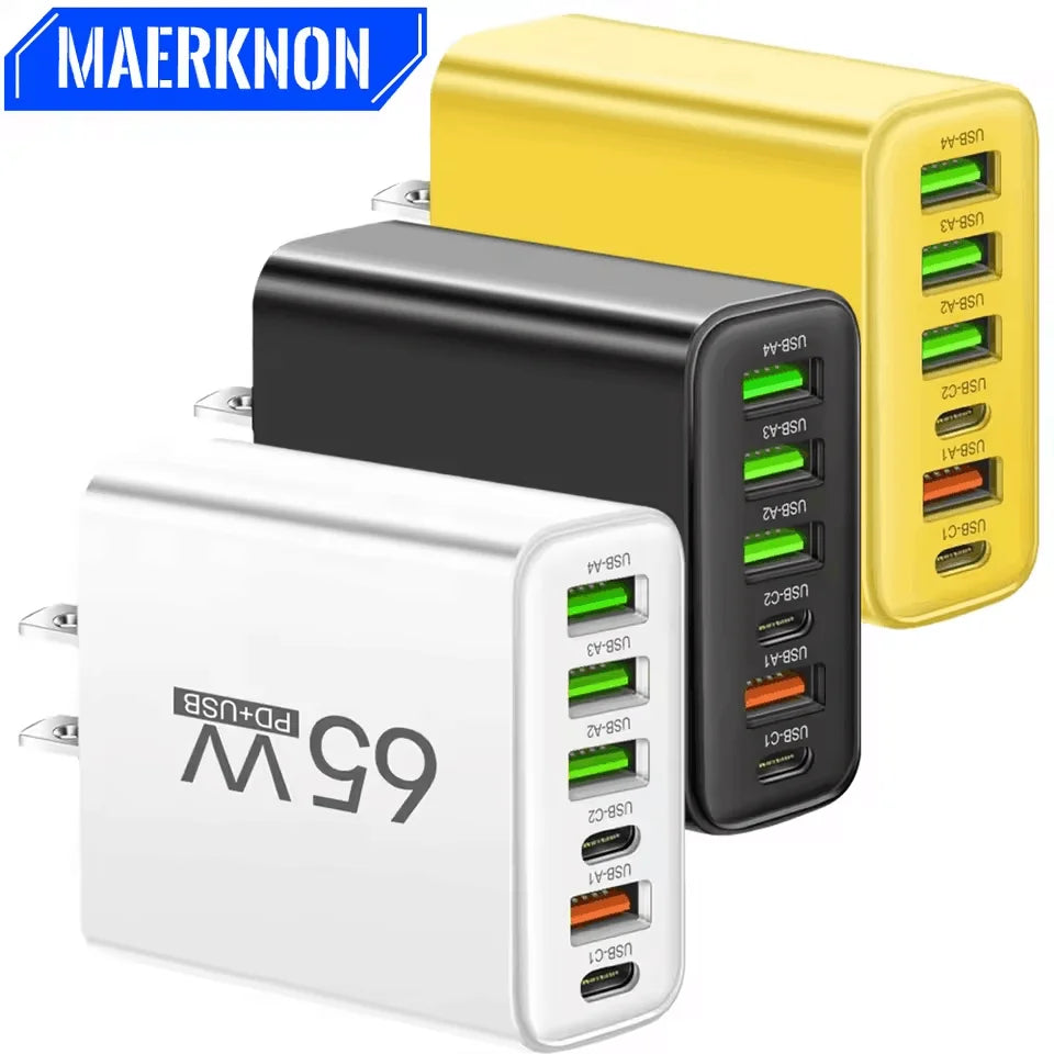 65W Multi-Port USB-C Fast Charger (EU/US)