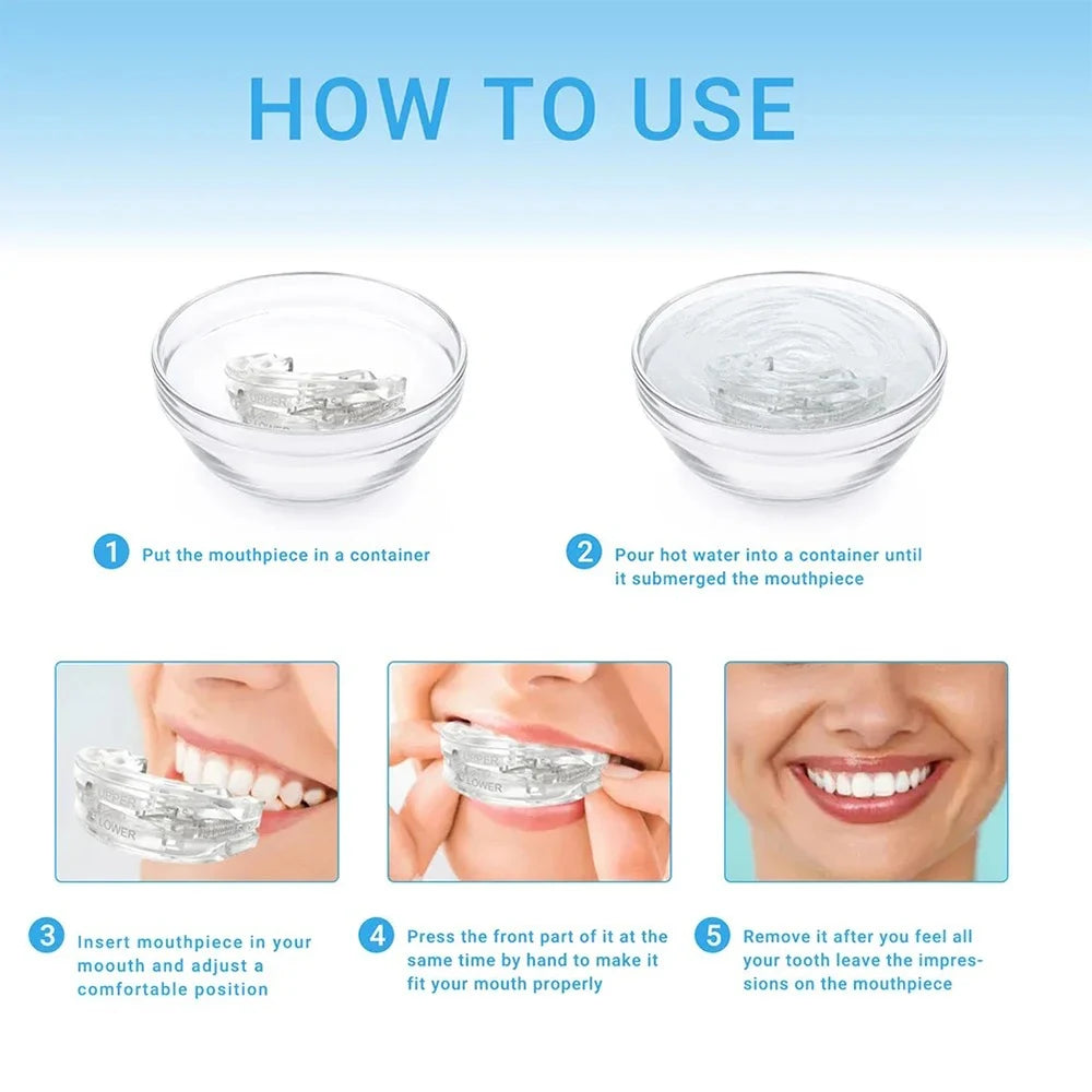 Anti-Snoring & Teeth Bruxism Mouthguard | Adjustable Night Guard Device for Sleep Apnea & Snoring Relief