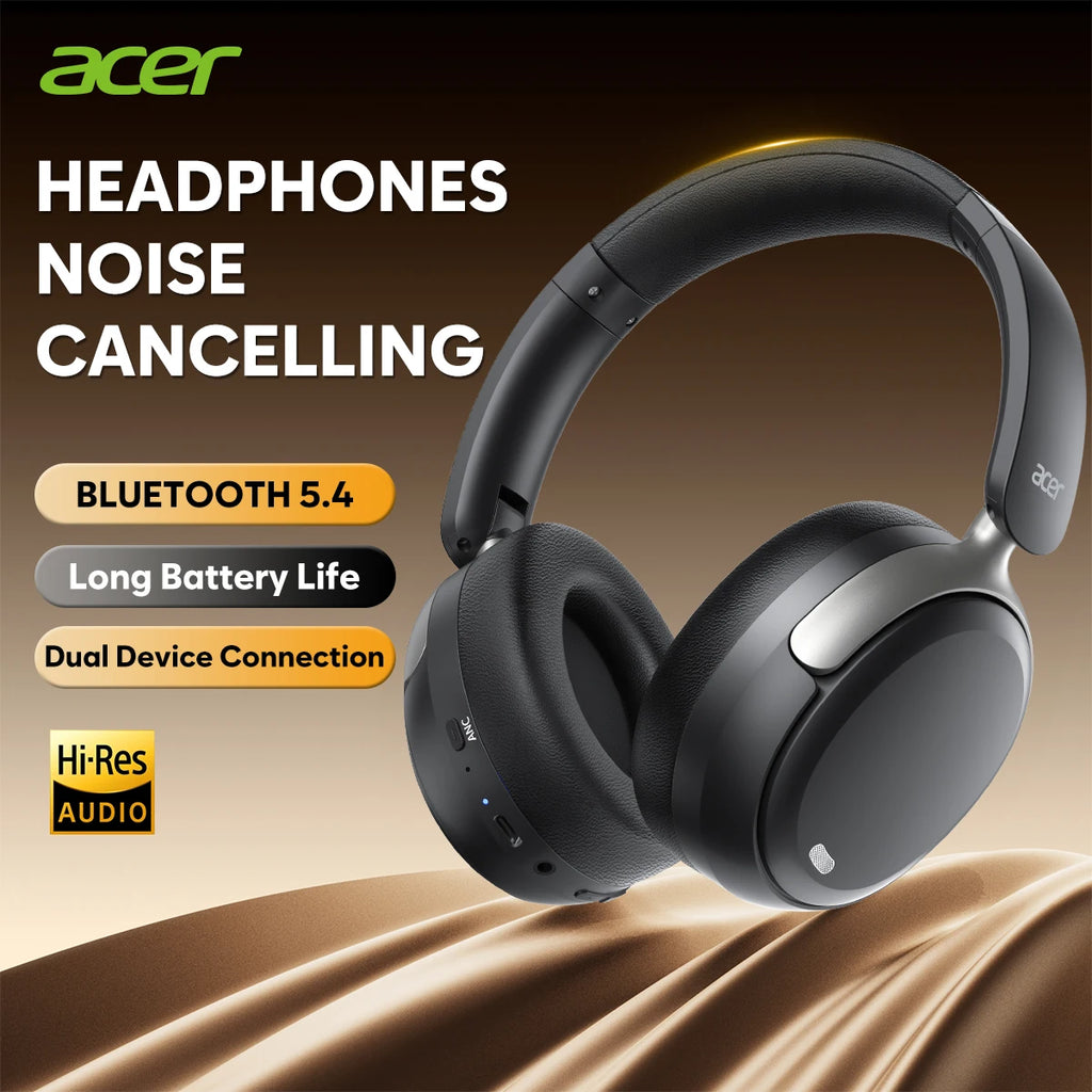 Acer ANC Wireless Headphones Bluetooth Over Ear Headset with Spatial Audio