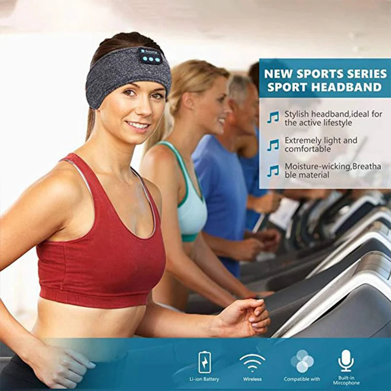 Wireless Bluetooth Sleeping Headband Headphones | Soft Elastic Sports & Sleep Music Headset