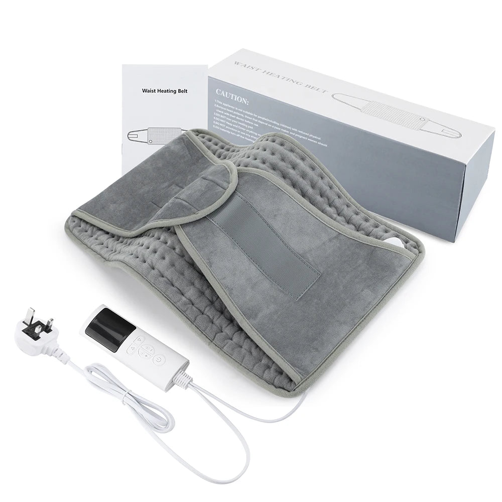 Electric Heating Waist Belt | Portable Thermal Pad with Adjustable Temperature & Digital Controller for Lumbar, Abdomen & Back Pain Relief