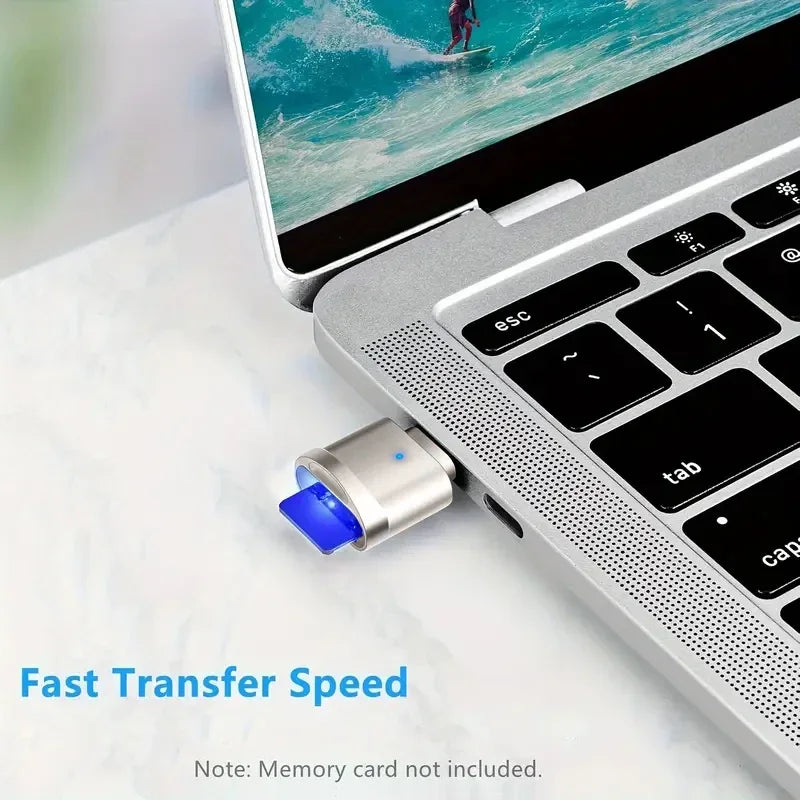 USB-C to Micro SD Card Reader – Compact OTG Adapter with USB Adapter