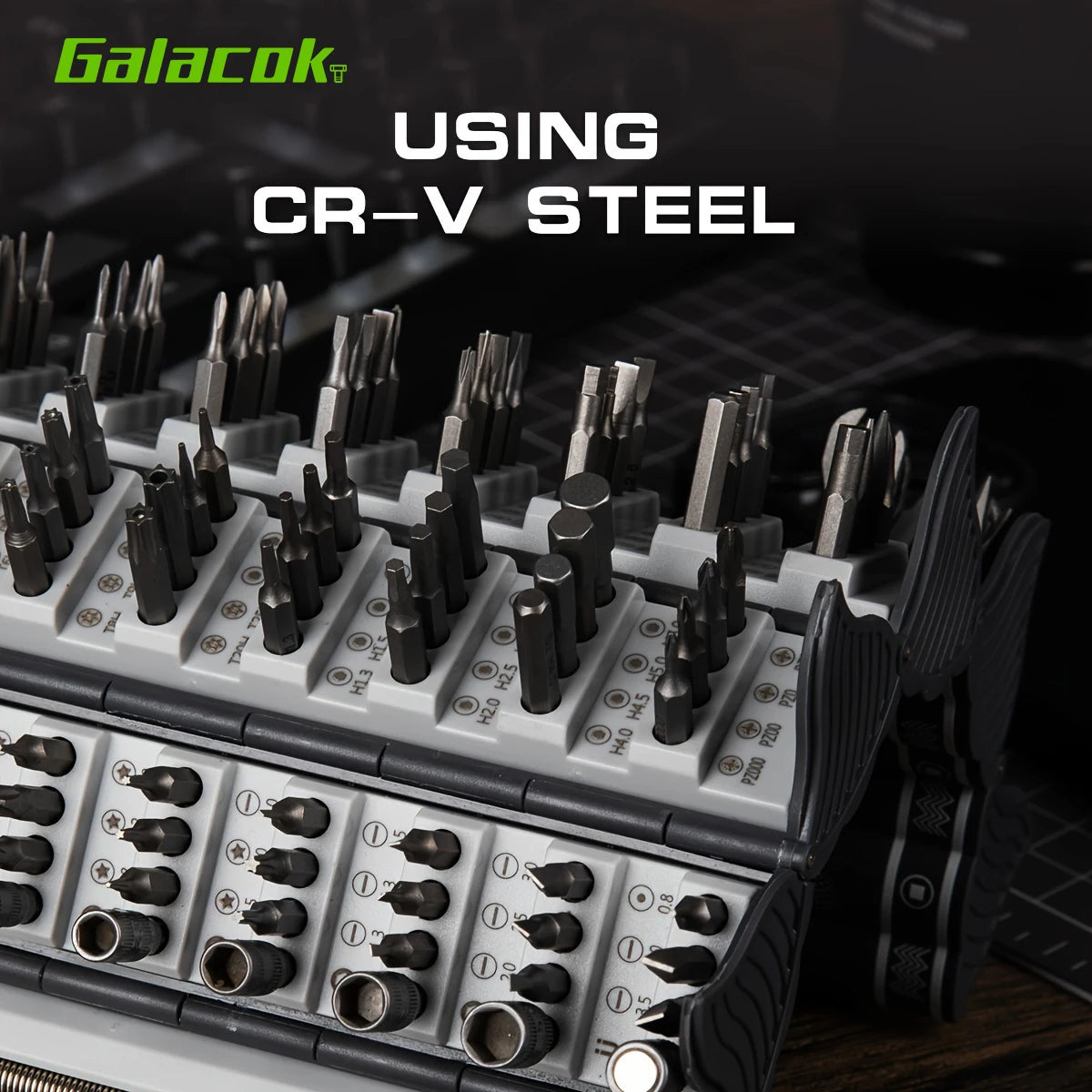 Galacok 128-in-1 Multi-Function Precision Screwdriver Set | Professional Magnetic S2 Steel Manual Repair Tool Kit