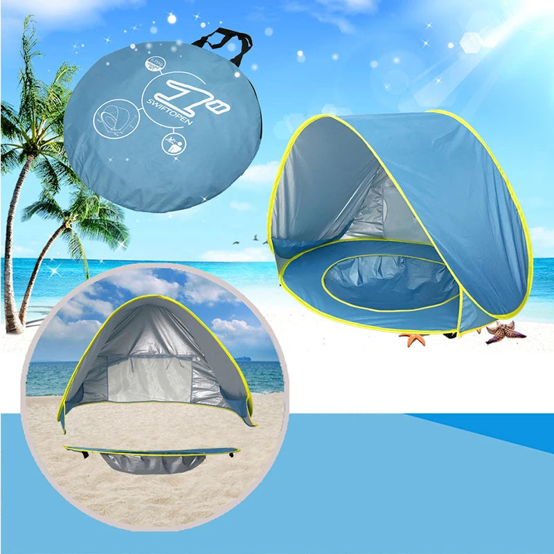 Baby Beach Tent with Mini Pool UV Protection Pop Up Sun Shelter