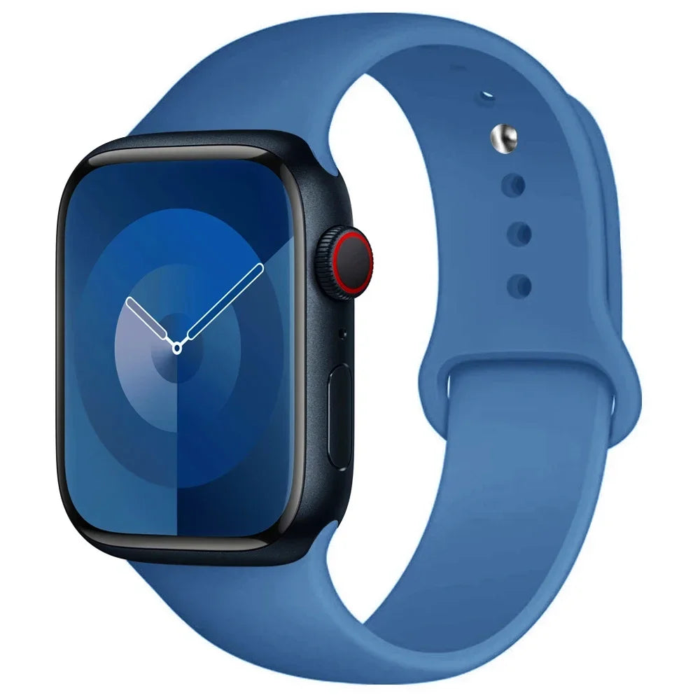 Apple Watch Silicone Sport Band | Soft Replacement Strap for Apple Watch (38mm - 49mm, All Series & Ultra)