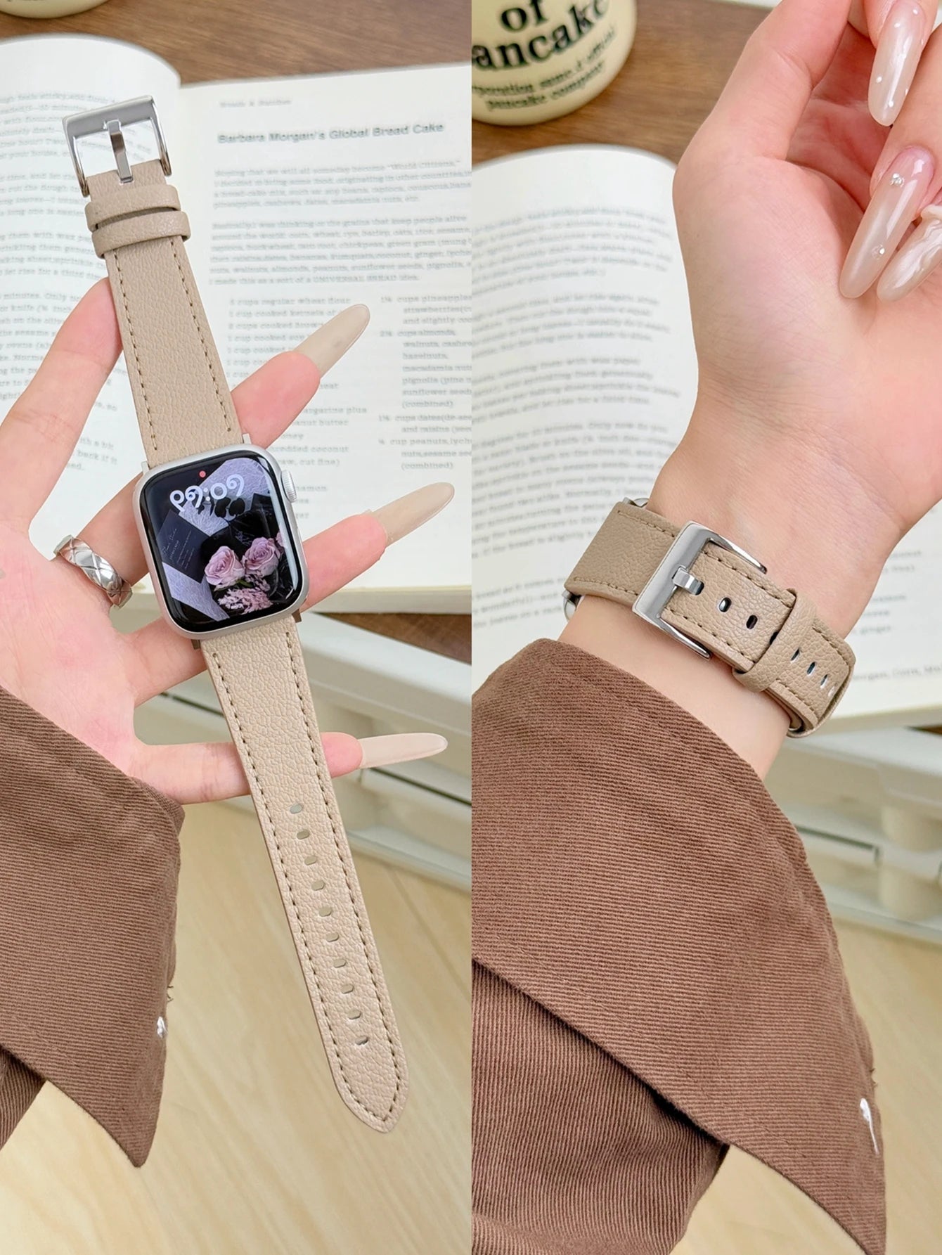 Genuine Leather Loop Band for Apple Watch | Slim Elegant Replacement Strap for Series 1-11, SE & Ultra (38mm - 49mm)