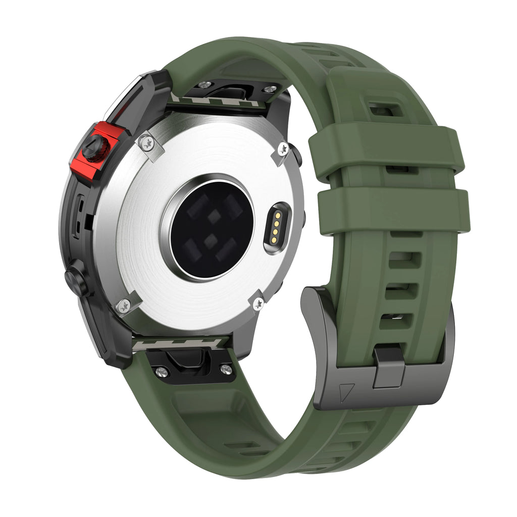 Premium QuickFit Silicone Sport Band for Garmin Fenix 7/6/5 Series | Durable Replacement Strap (20mm, 22mm, 26mm)