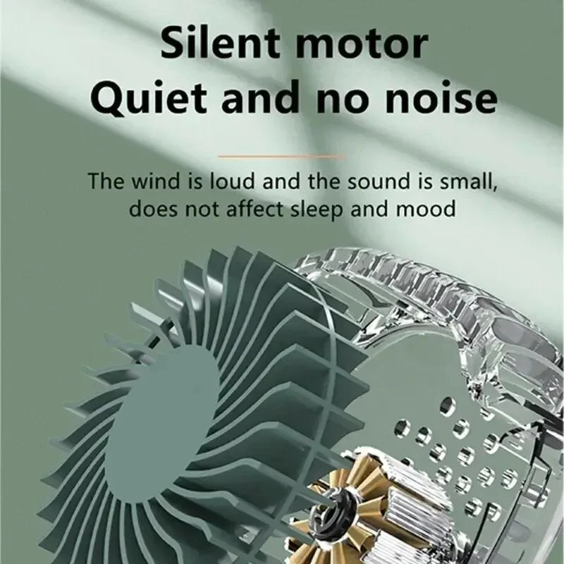 New Mini Portable Fan | Rechargeable Bladeless Turbo Hands-Free Neck & Waist Clip Fan
