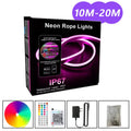 DC24V RGB LED Neon Rope Lights | Flexible Color Changing Music Sync App Control Strip