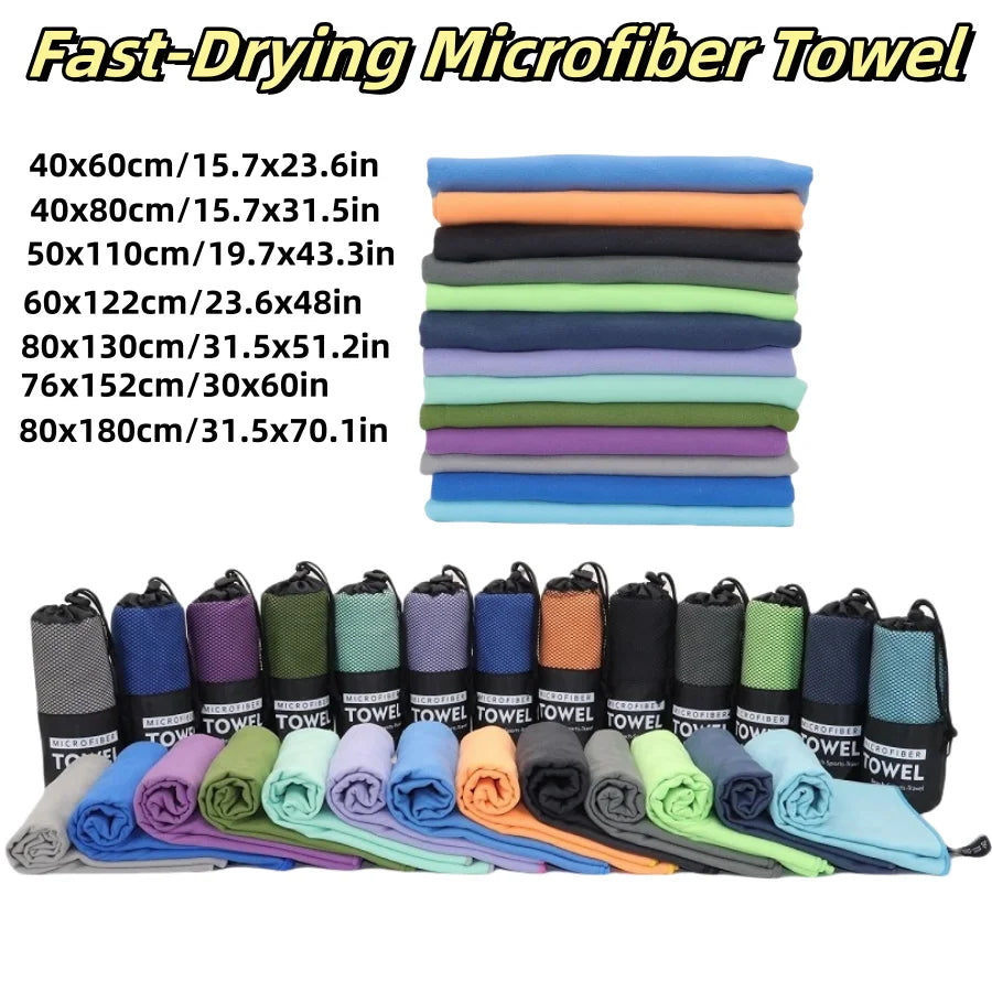 Super Absorbent Fast-Drying Microfiber Travel and Camping Towel