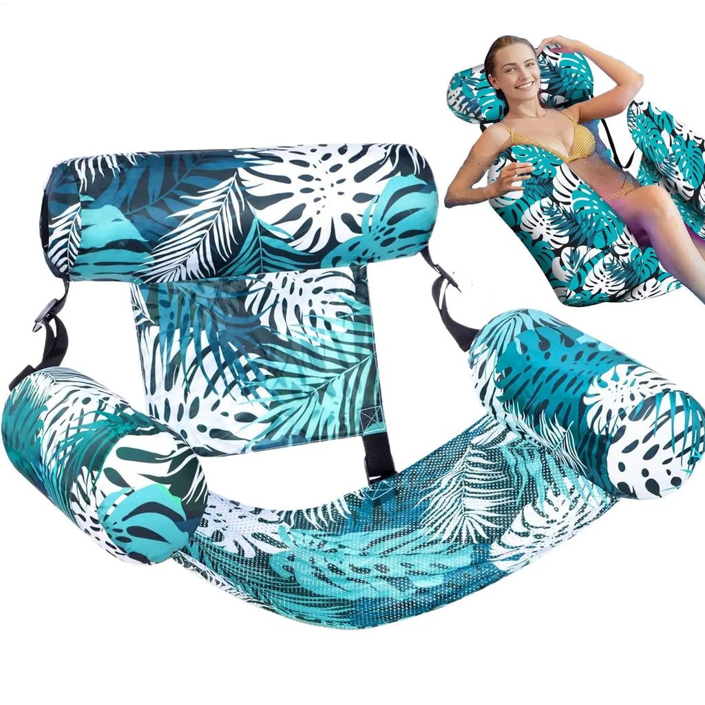 Inflatable Pool Float Hammock – 4-in-1 Lounge Chair & Floating Cushion