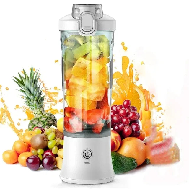 Portable Electric Juicer Blender | USB Rechargeable 600ML Household Fruit Mixer