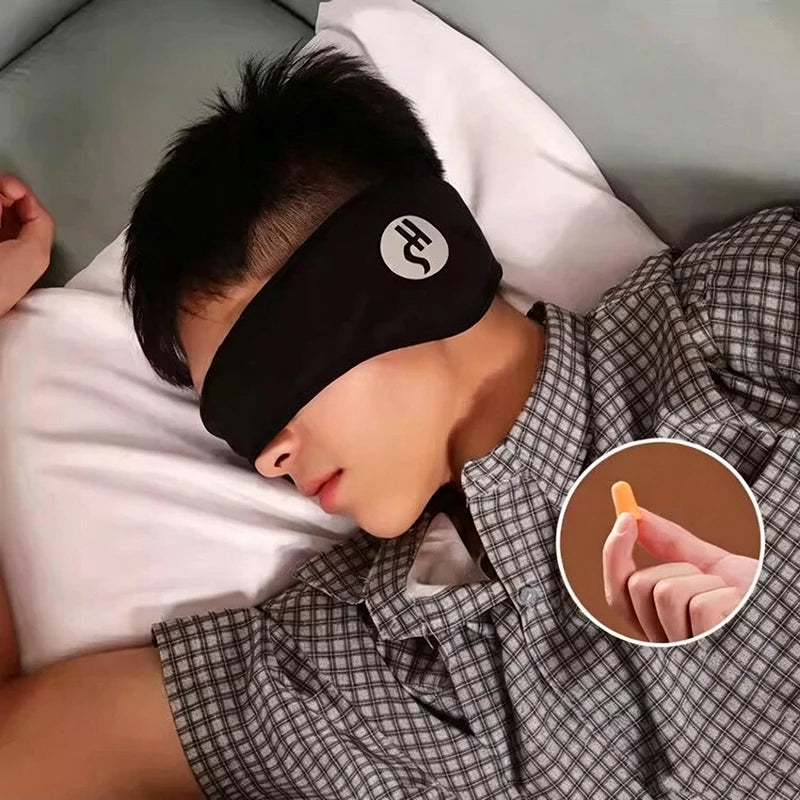 Soft Adjustable Sleep Mask with Ear Covers | Noise Cancelling Eye & Ear Protection for Travel, Snoring & Home Comfort