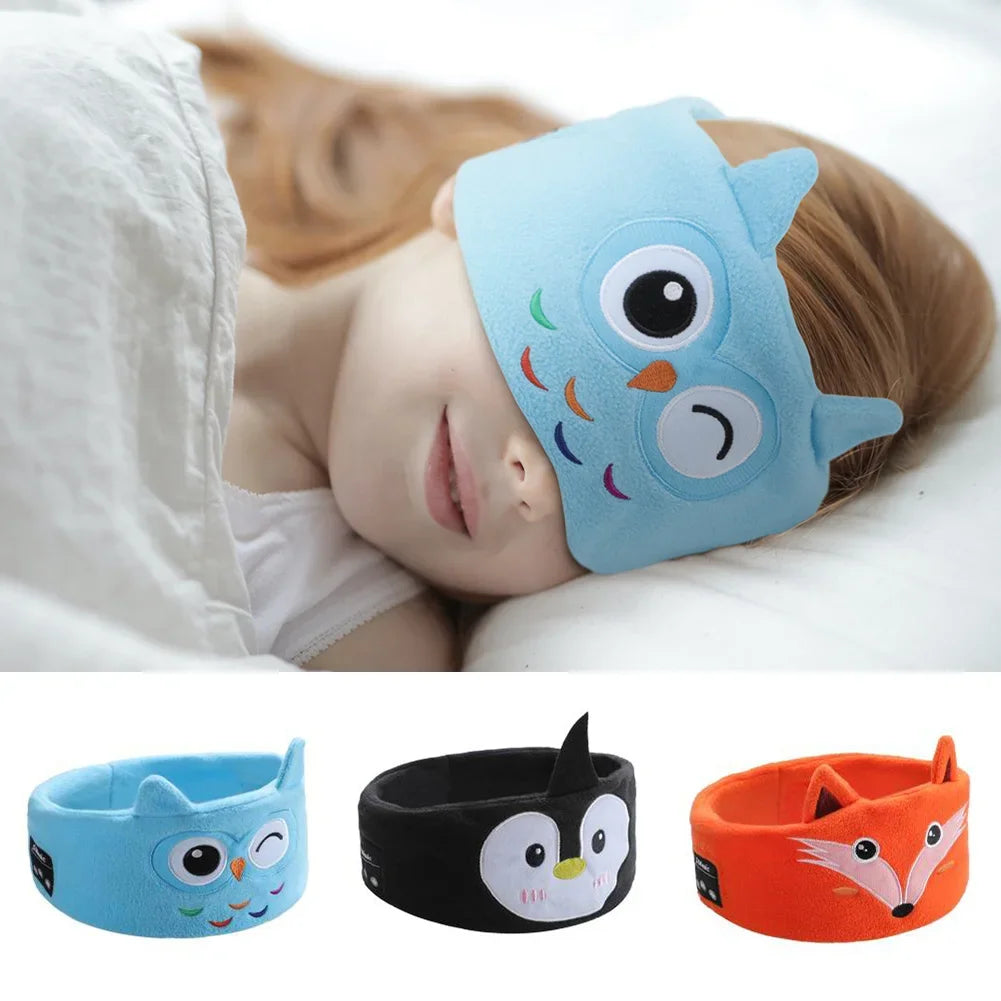 Kids Bluetooth Headphone Sleep Mask | Soft Wireless Music Headband for Children