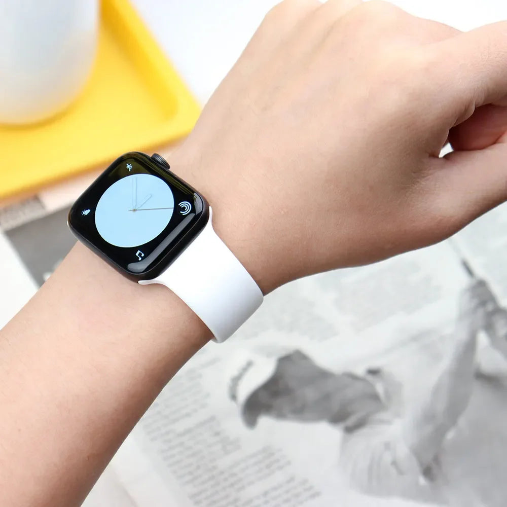Apple Watch Silicone Sport Band | Soft Replacement Strap for Apple Watch (38mm - 49mm, All Series & Ultra)