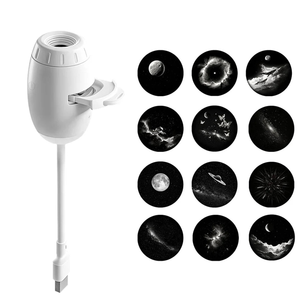 2 in 1 USB Mini Galaxy Star Projector Night Light
