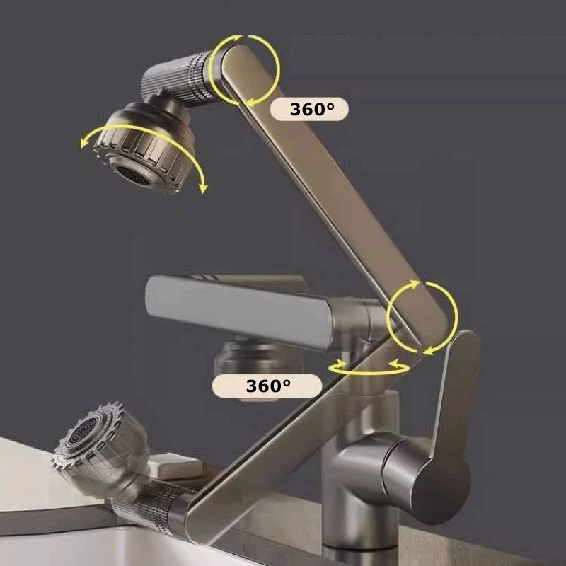 Universal Rotating Basin Faucet Multi-Function Booster Hot & Cold Wash Basin Tap