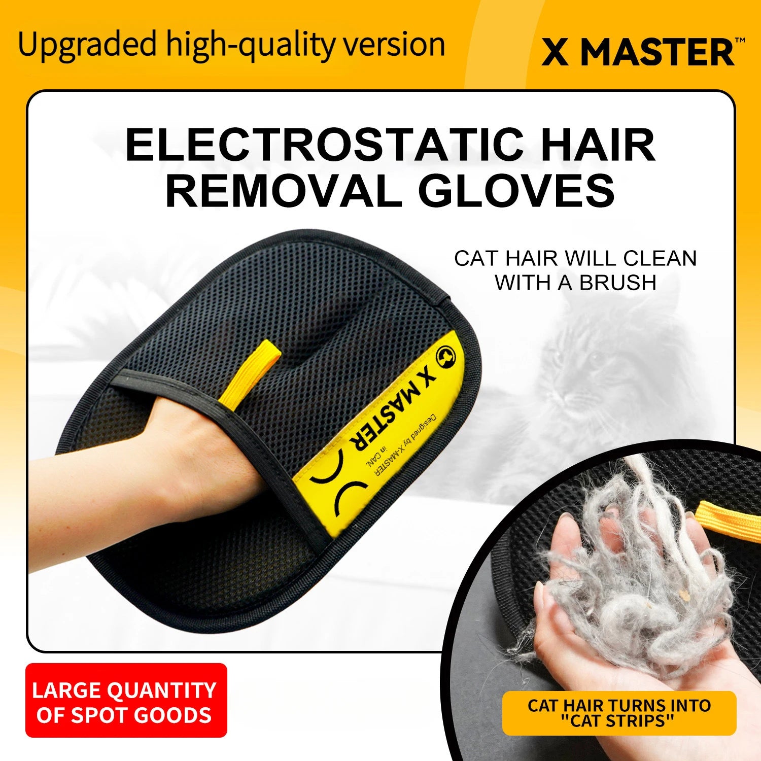 Electrostatic Pet Hair Removal Gloves – Static Fur Remover for Home & Pets