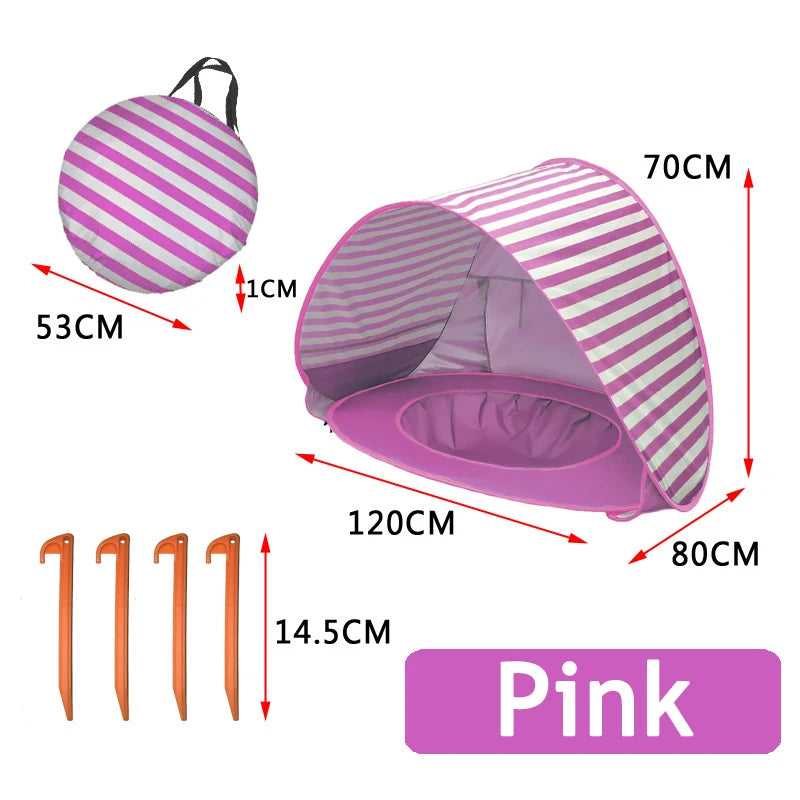 Baby Beach Tent with Mini Pool UV Protection Pop Up Sun Shelter