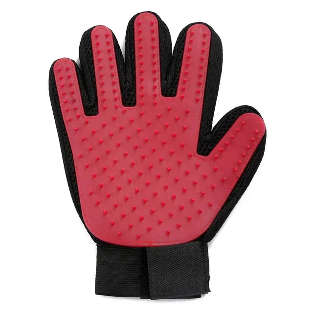 Silicone Pet Grooming Gloves – Hair Brush & Remover for Dogs & Cats