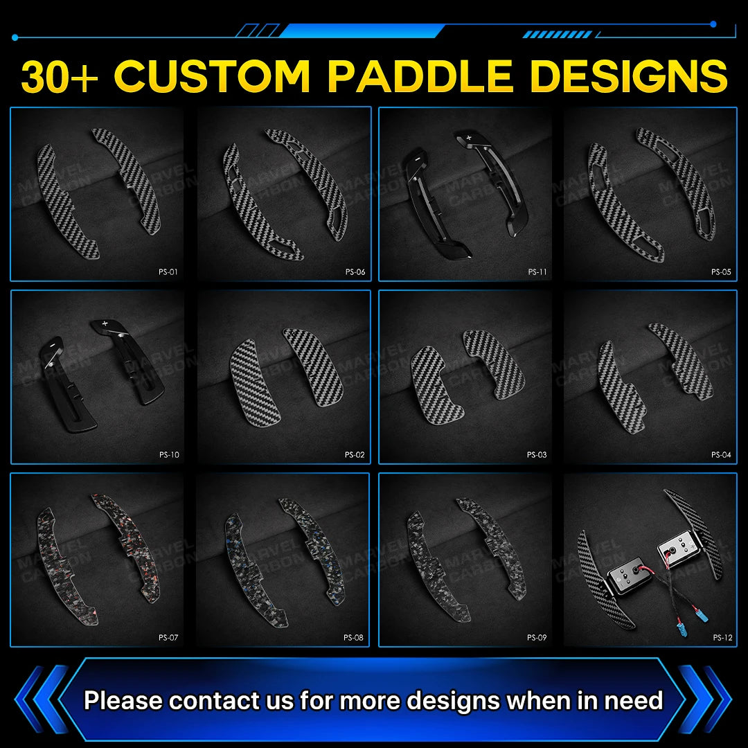 Magnetic Carbon Fiber Steering Wheel Paddle Shifter Extensions – High-Performance Shift Retrofit