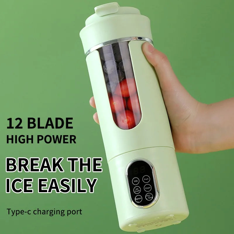 New 530ml Portable Juicer Wireless USB Charging Crushed Ice Electric Blender
