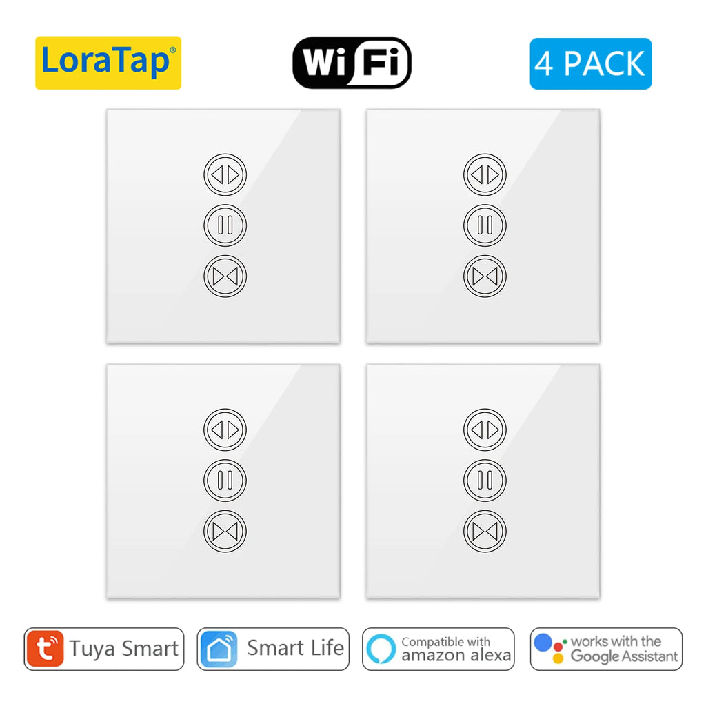 Tuya Smart Life WiFi Curtain Switch | Touch Wall Panel for Electric Blinds & Roller Shutters