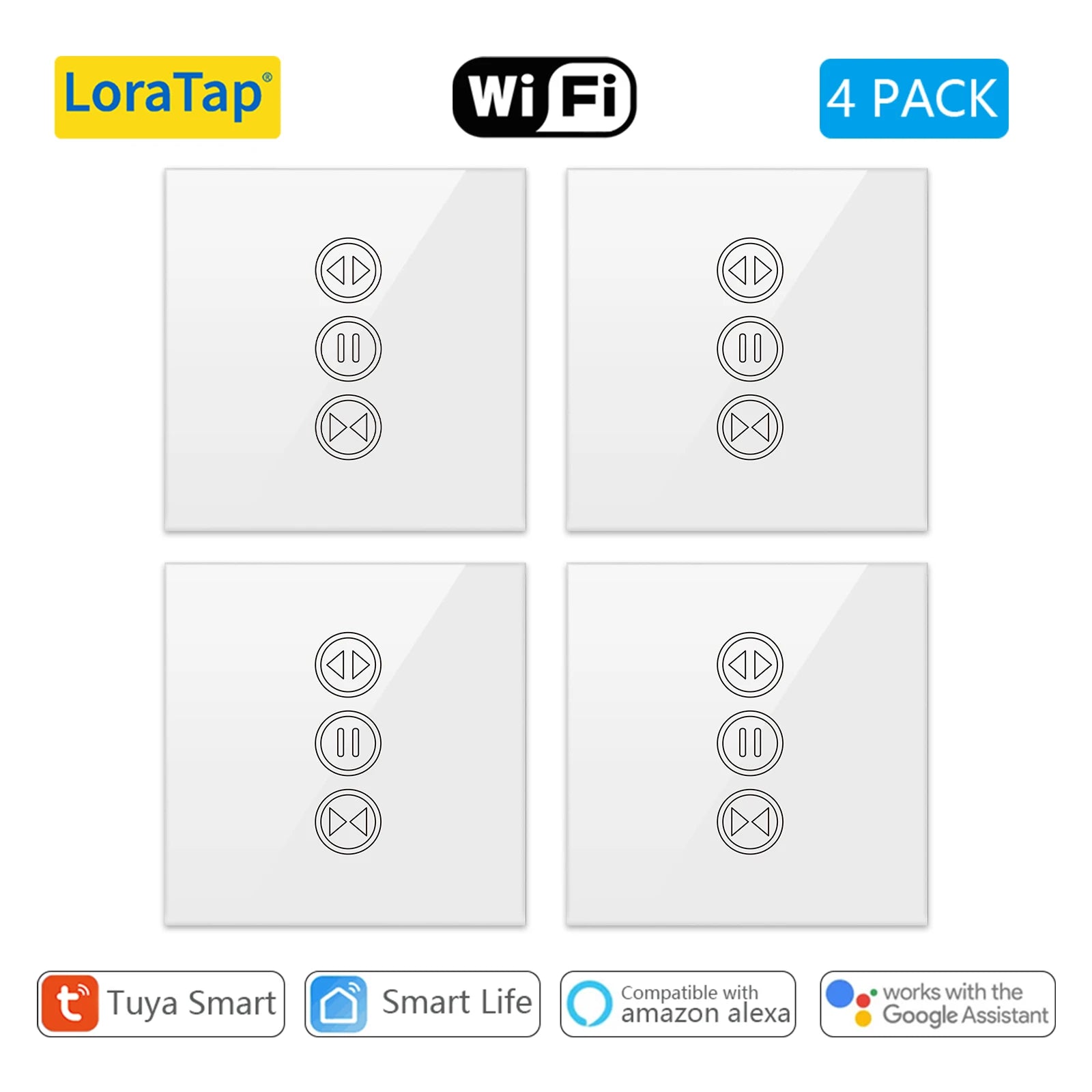Tuya Smart Life WiFi Curtain Switch | Touch Wall Panel for Electric Blinds & Roller Shutters
