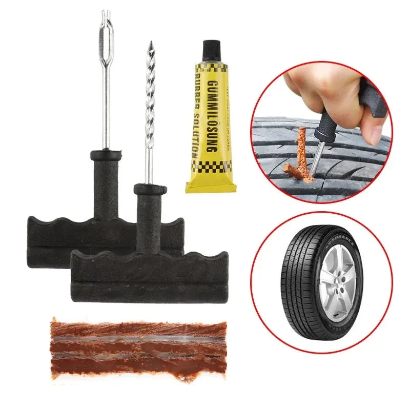 Car Tire Repair Kit | Tubeless Tire Puncture Plug Set for Car, Motorcycle & Truck (5–50 pcs)