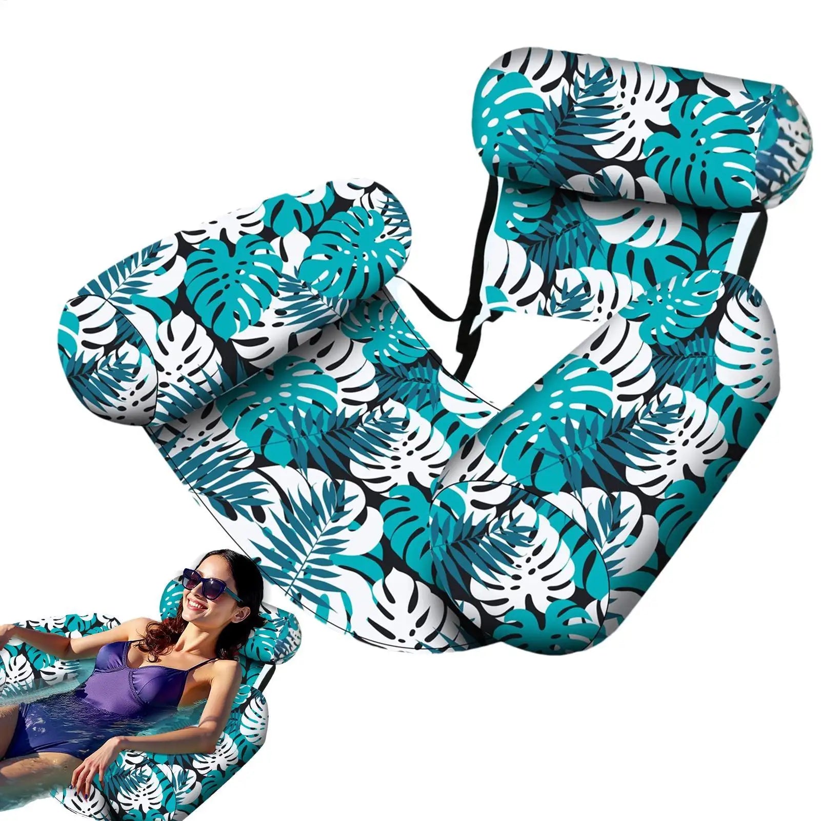Inflatable Pool Float Hammock – 4-in-1 Lounge Chair & Floating Cushion