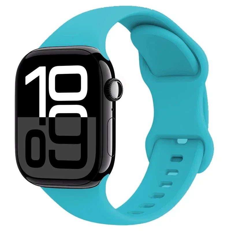 Apple Watch Sport Silicone Band | Premium Soft Replacement Strap for Apple Watch Series (38mm - 49mm, Series 1-11 & Ultra)