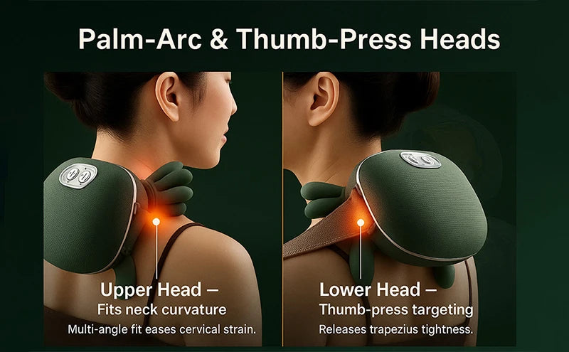 2025 Bionic N7 Neck & Shoulder Massager – 3 Modes, Full Body Kneading Pillow
