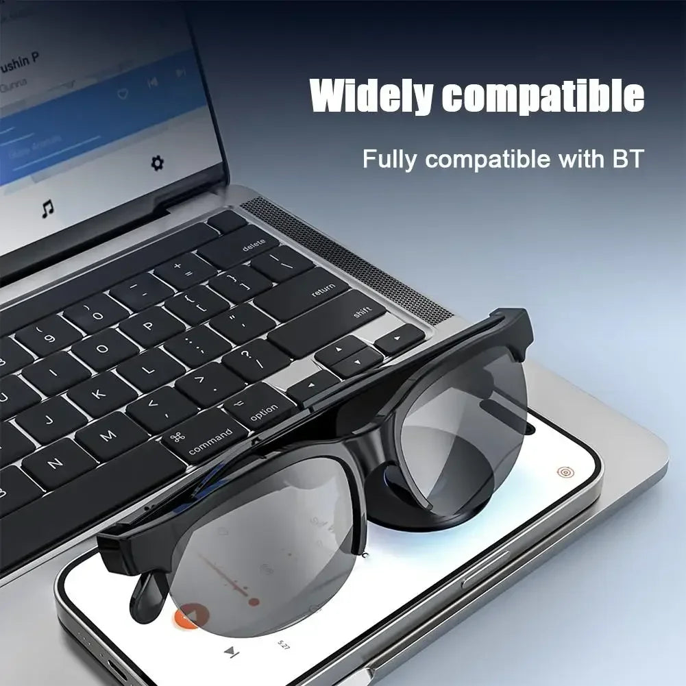 Lenovo AI Smart Glasses | Bluetooth Sunglasses with AI Translation, HD Camera & Music Playback