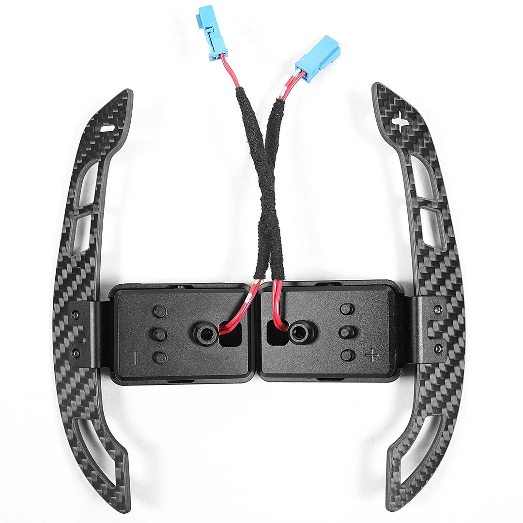 Magnetic Carbon Fiber Steering Wheel Paddle Shifter Extensions – High-Performance Shift Retrofit