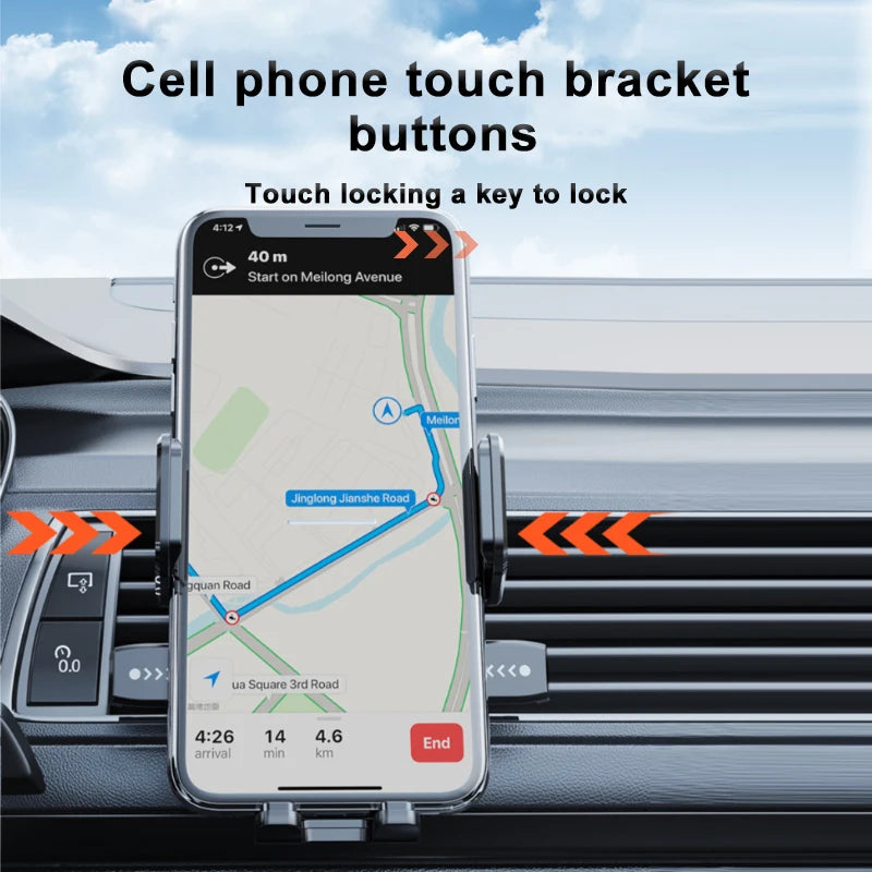 SEAMETAL Universal Car Dashboard Phone Holder | Adjustable Long Arm Suction Cup GPS Bracket