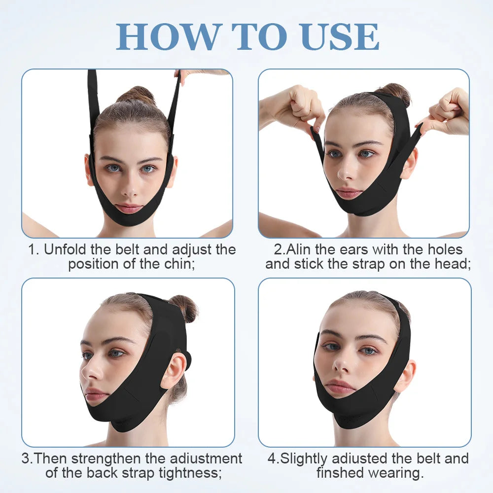 YEADMAL Reusable V-Line Lifting Chin Strap for Sleeping | Adjustable Face Lift Belt & Double Chin Reducer for Women