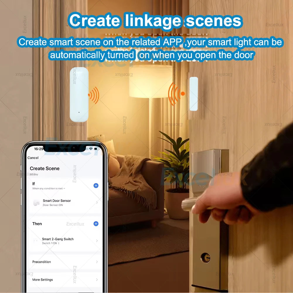 Zigbee Door Window Sensor | Wireless Magnetic Contact Detector for Smart Home Security & Z2MQTT